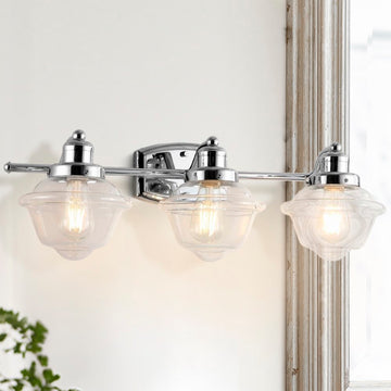 Orleans Iron/Glass schoolhouse LED Vanity Light - JONATHAN Y